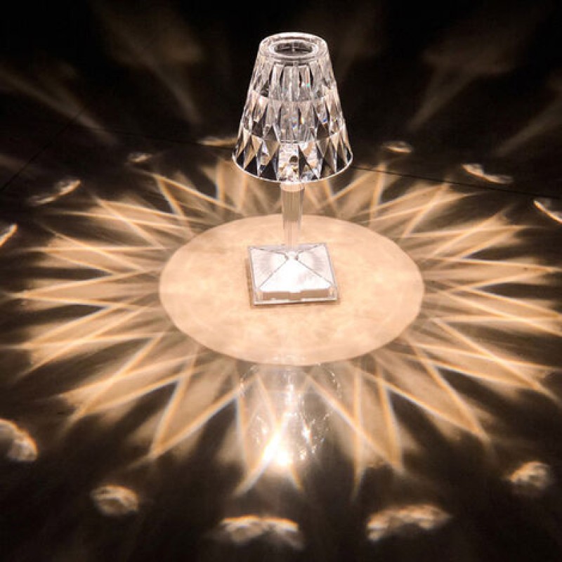 Rechargeable Diamond Crystal Multicolor Table Lamp Images