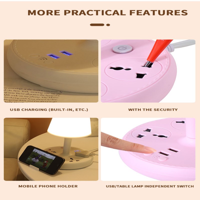 Desktop smart multi-function lamp socket - with remote Images